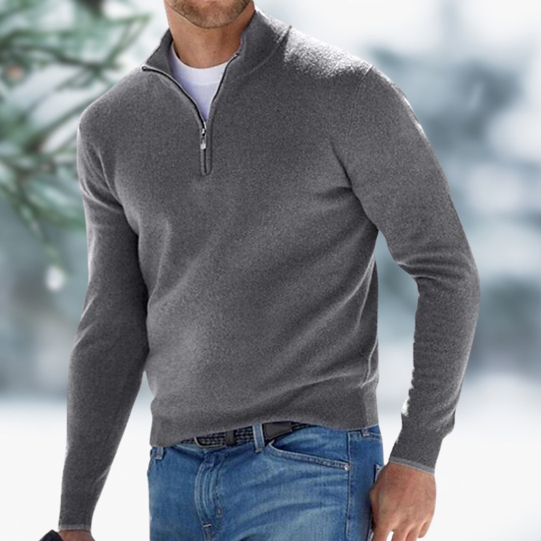 Edward | Sweater with Stylish Zipper