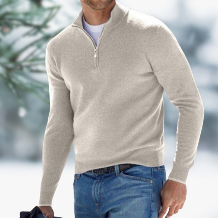 Edward | Sweater with Stylish Zipper