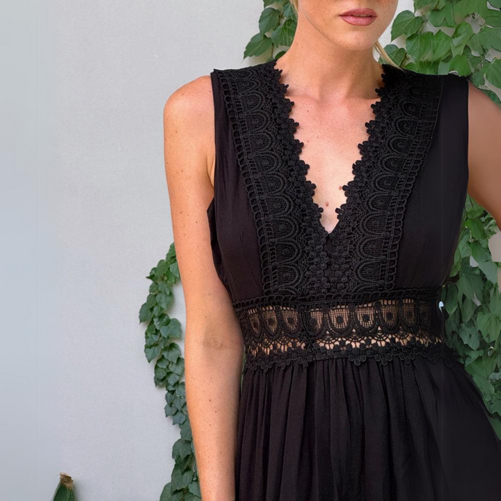 Collins | V-neck lace camisole dress