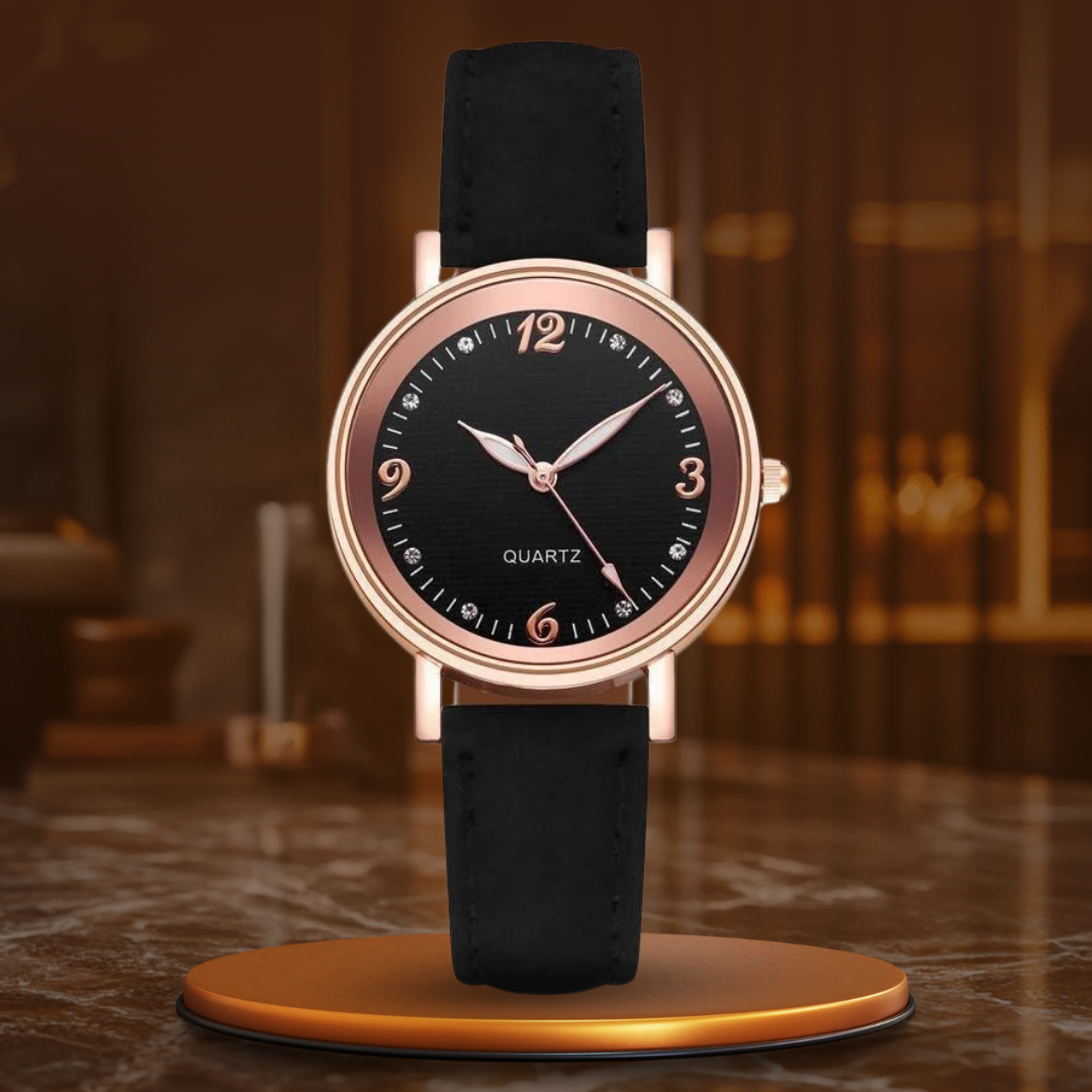 Classic leather band watch