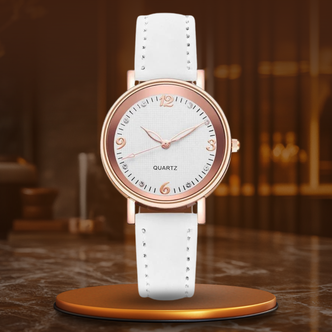 Classic leather band watch