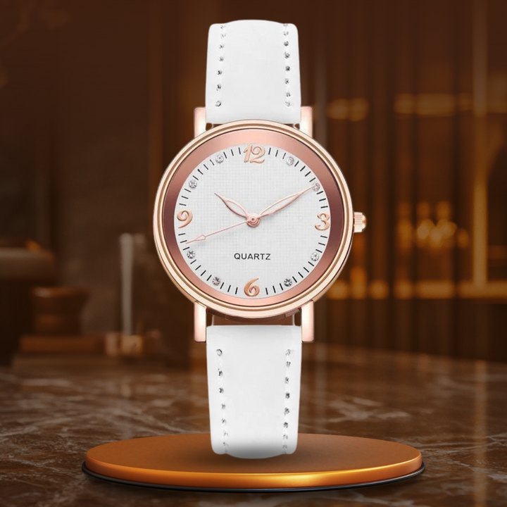 Classic leather band watch