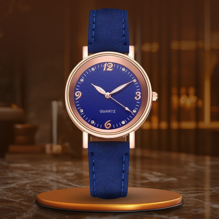 Classic leather band watch
