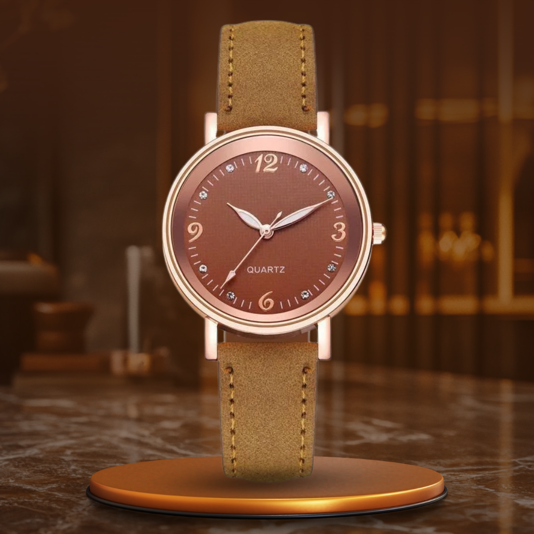 Classic leather band watch