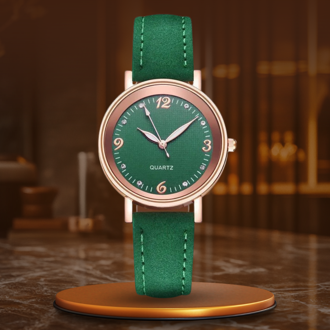 Classic leather band watch