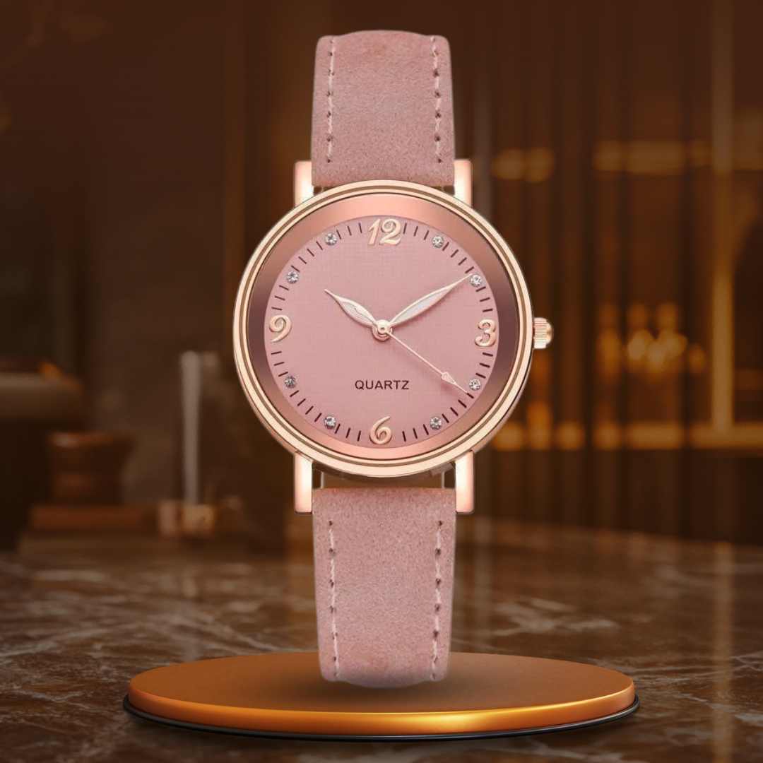 Classic leather band watch