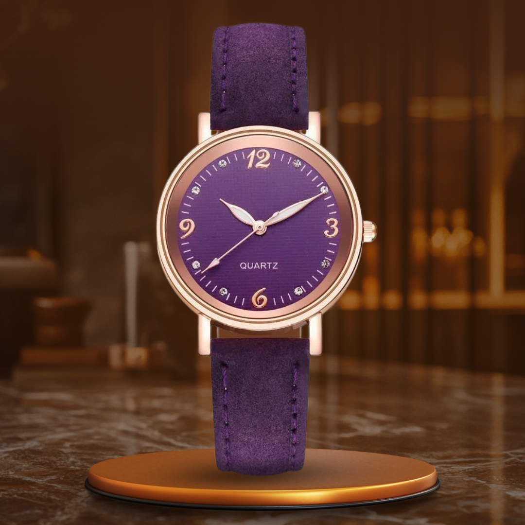 Classic leather band watch
