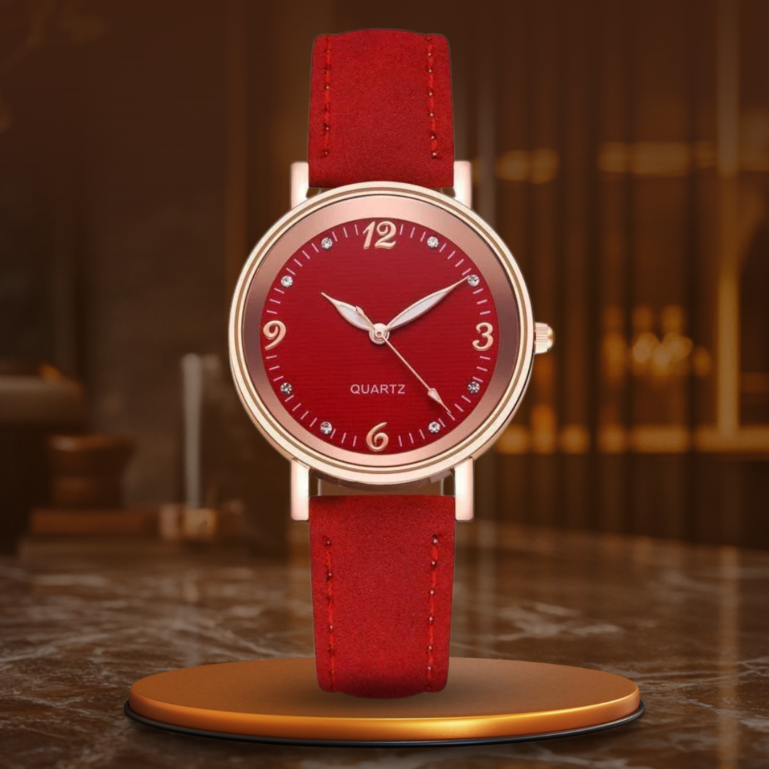 Classic leather band watch