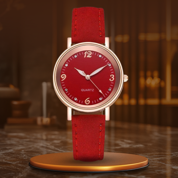 Classic leather band watch