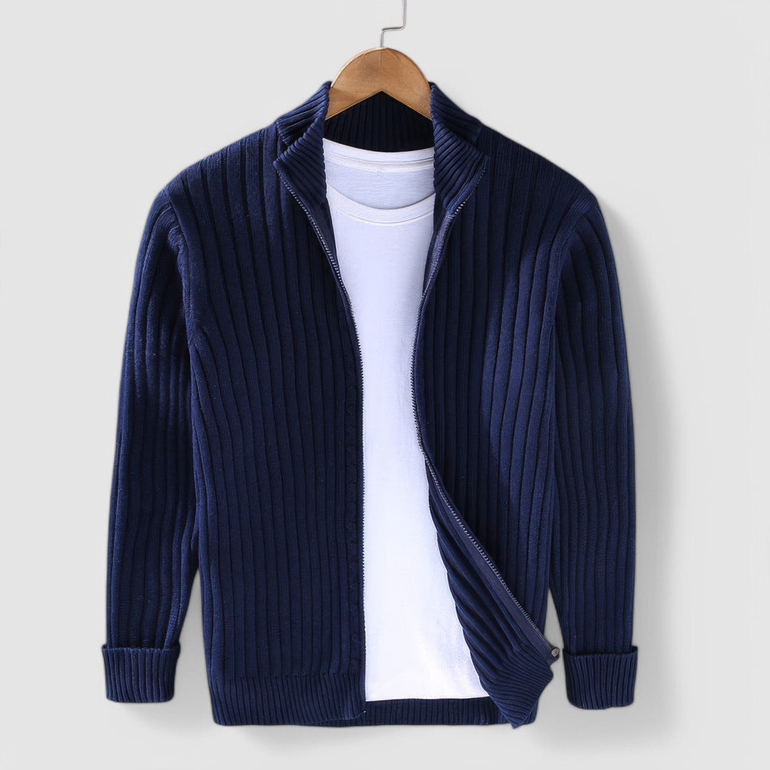 Kent | Zip-Up Ribbed Sweater