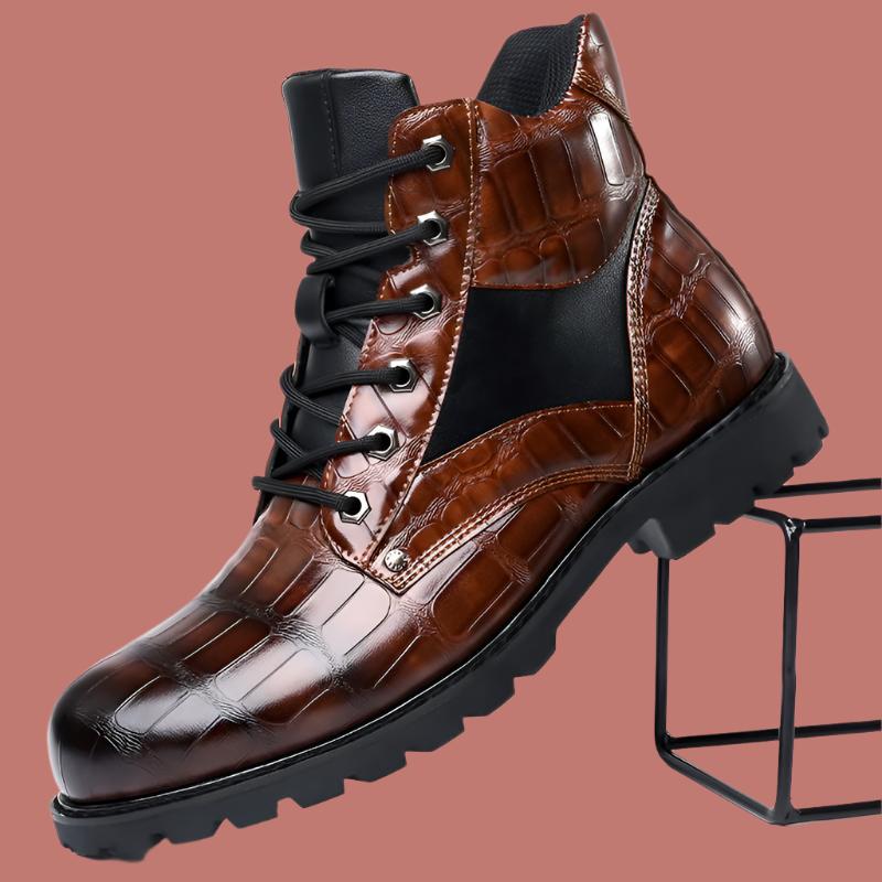 Rendal | Leather Croco Boots