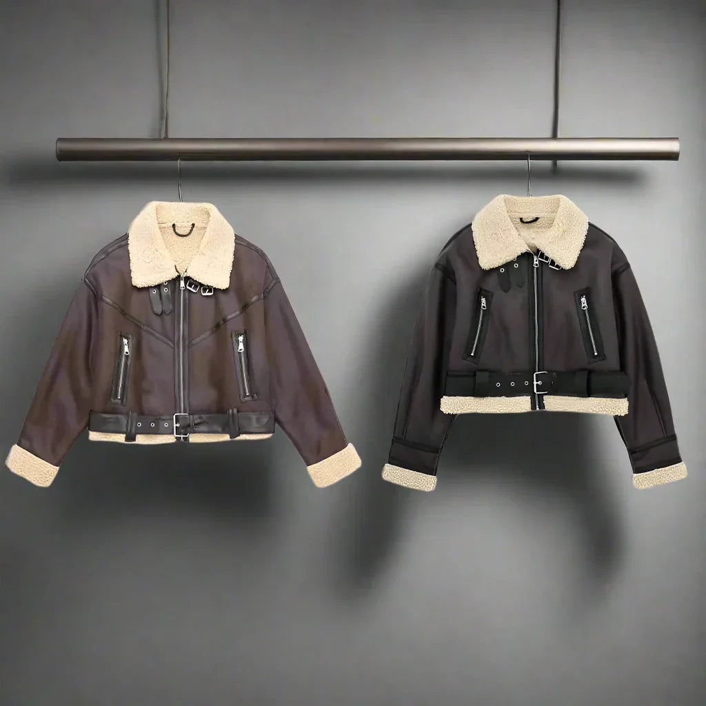 Drew | Fashionable leather jacket for women