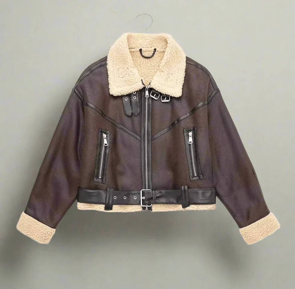 Drew | Fashionable leather jacket for women