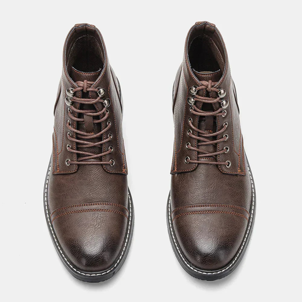 Brody | Vintage derby boots with toe