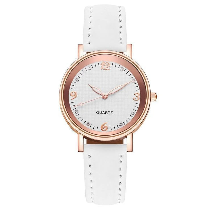 Classic leather band watch