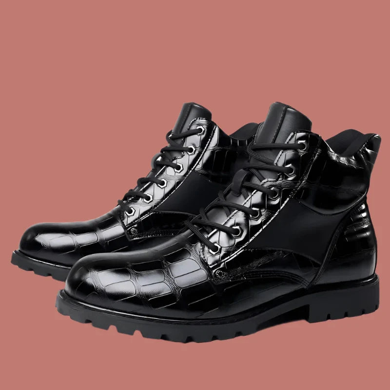 Rendal | Leather Croco Boots