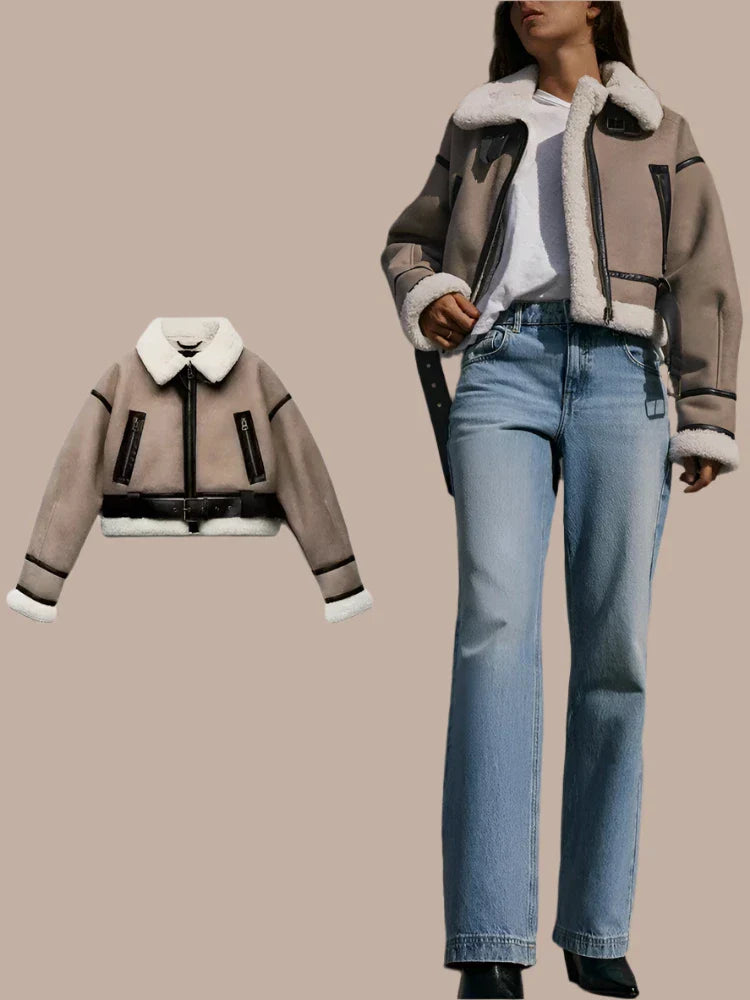 Clay | Fashionable leather jacket for women