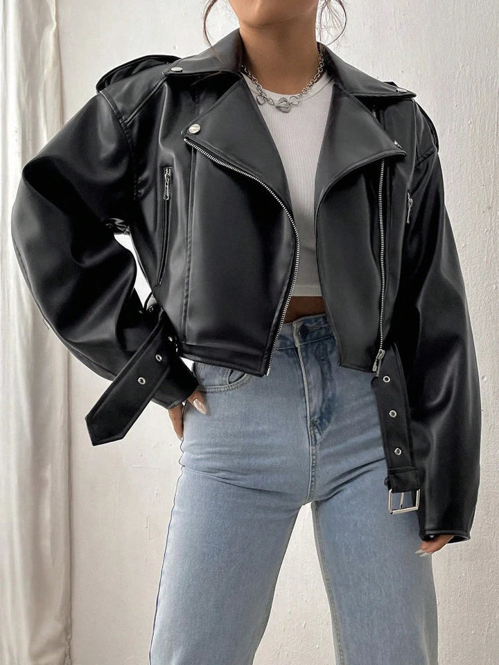 Nadia | elegant and powerful leather jacket