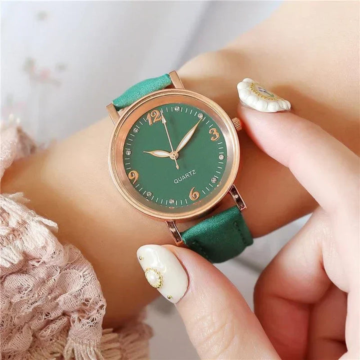 Classic leather band watch