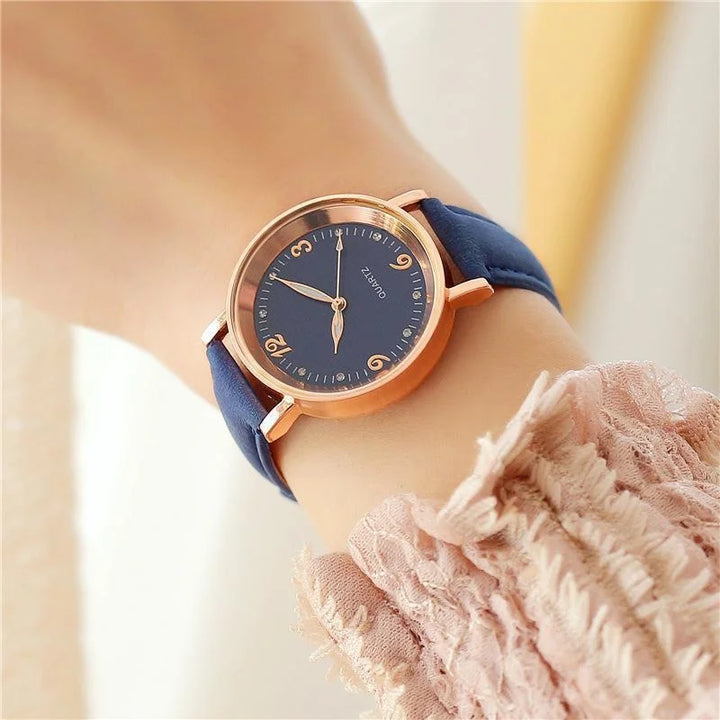 Classic leather band watch