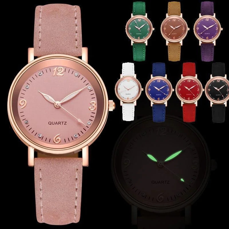 Classic leather band watch