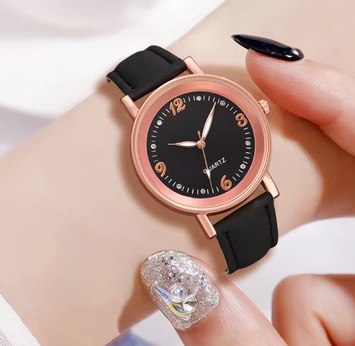 Classic leather band watch