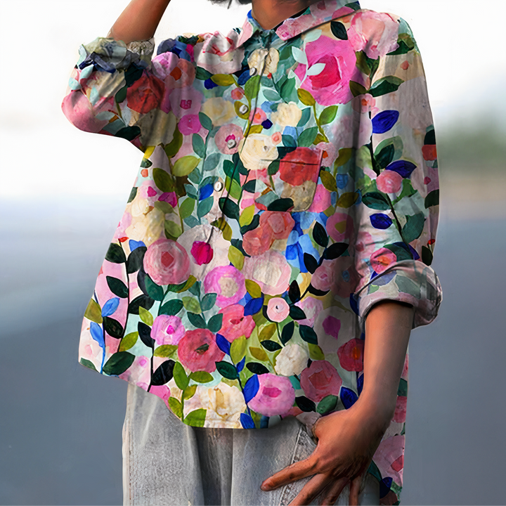 Fiona | Blouse with Romantic Floral Print