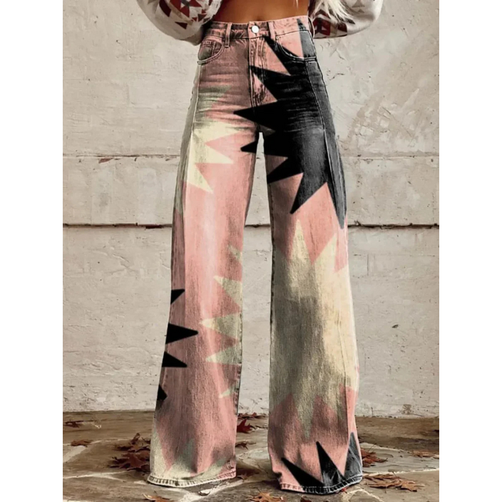 GINA | GEOMETRIC FLARE PANTS